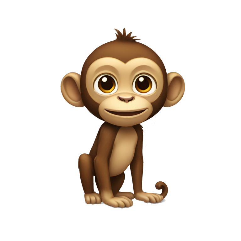 Monkey was standing  emoji