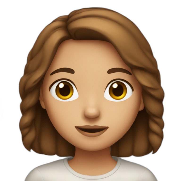 brown hair girl emoji