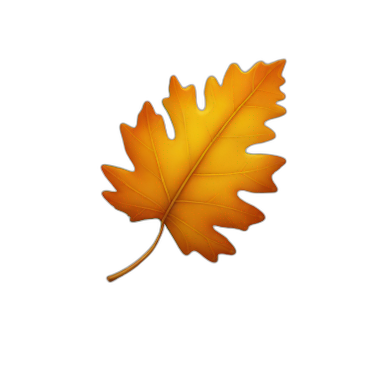 an autumn leaf emoji