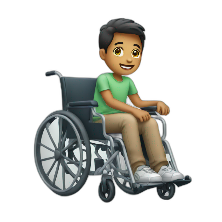 Boy on wheelchair emoji