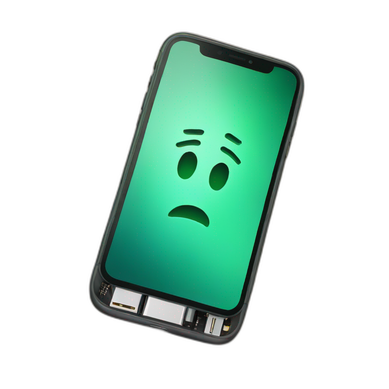 iPhone with USB c emoji