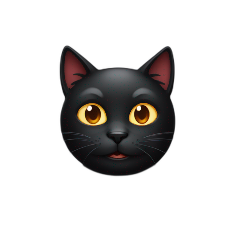 black evil cat emoji