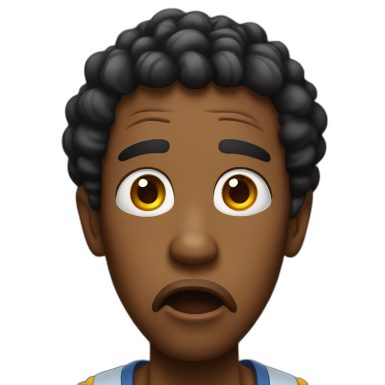 Shocked black guy emoji