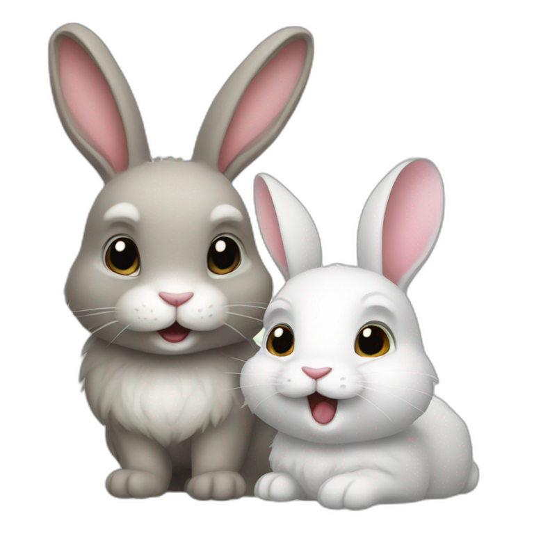 Rabbit and rabbit emoji