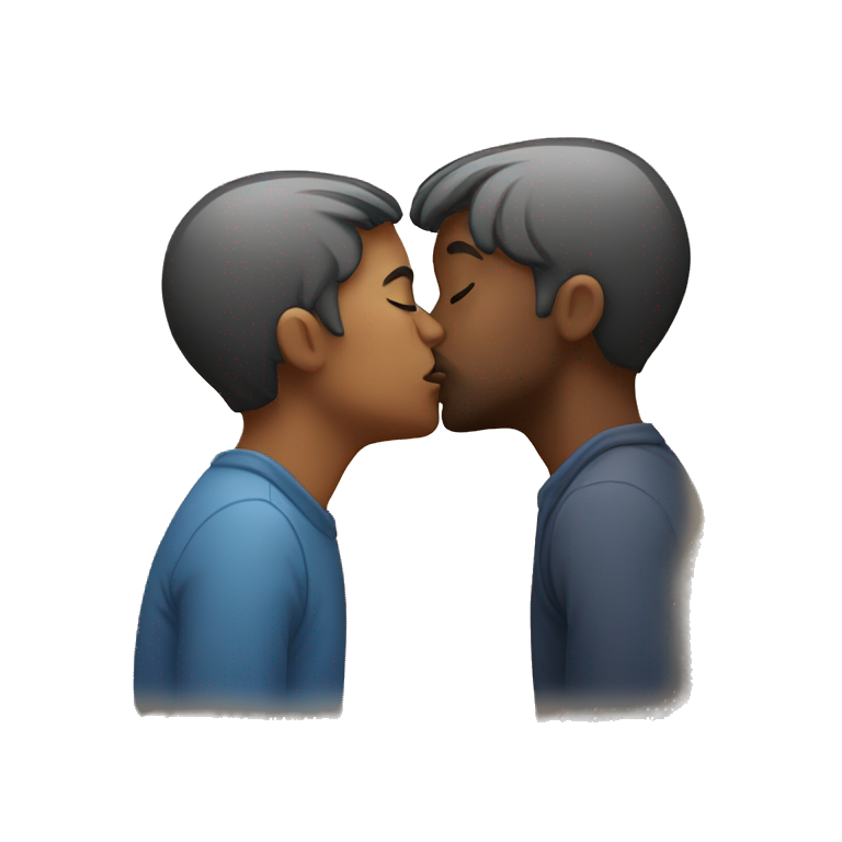 people passionately kissing emoji