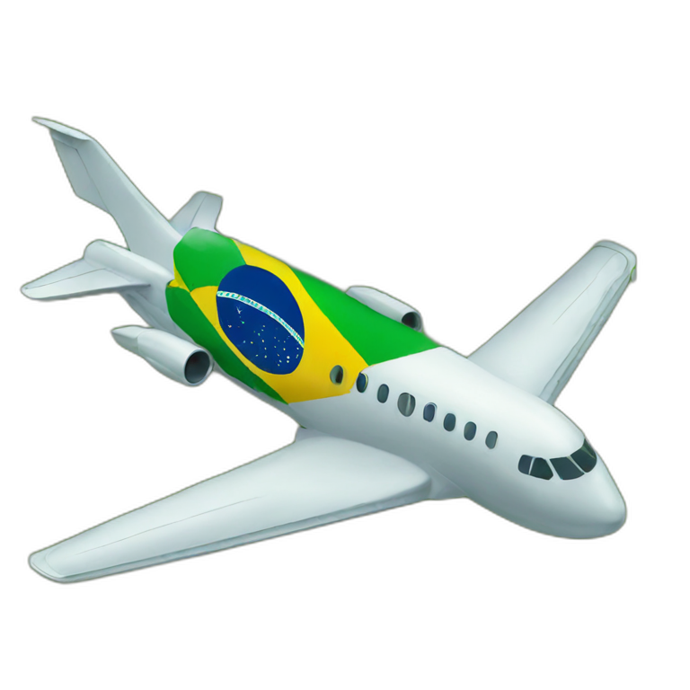 Brazil flag airplane emoji