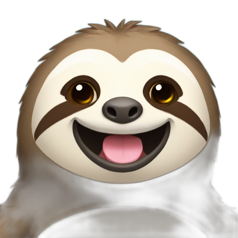 sloth smiling emoji
