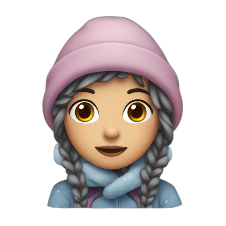 Winter girl emoji