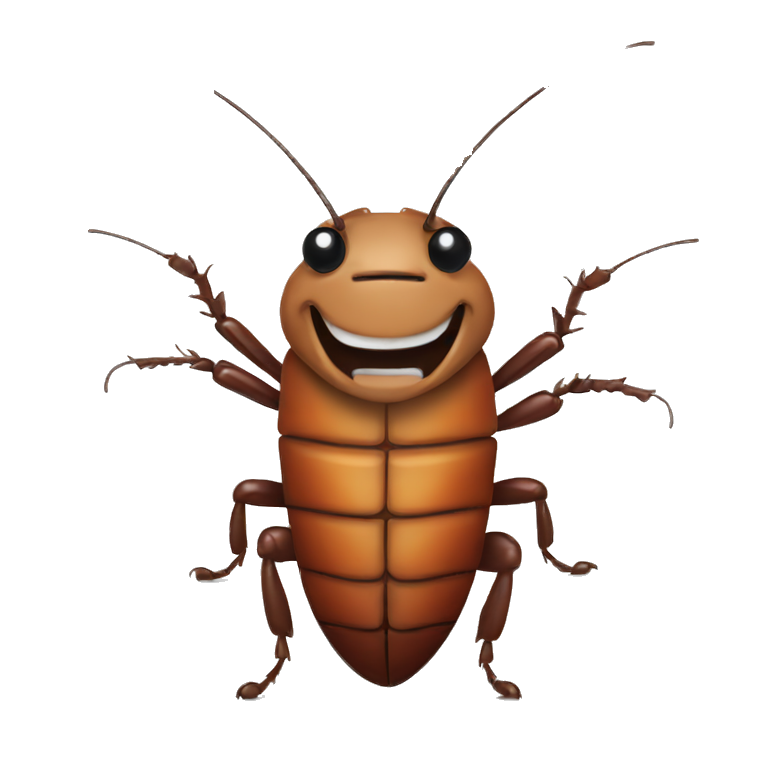 Cockroach smiling emoji