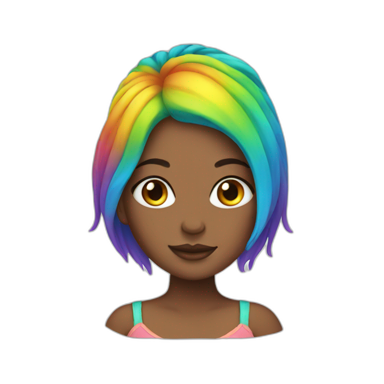 pregnant rainbow hair emoji