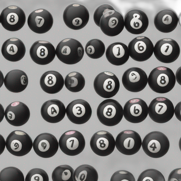 Billiard ball with the number "8A" black emoji