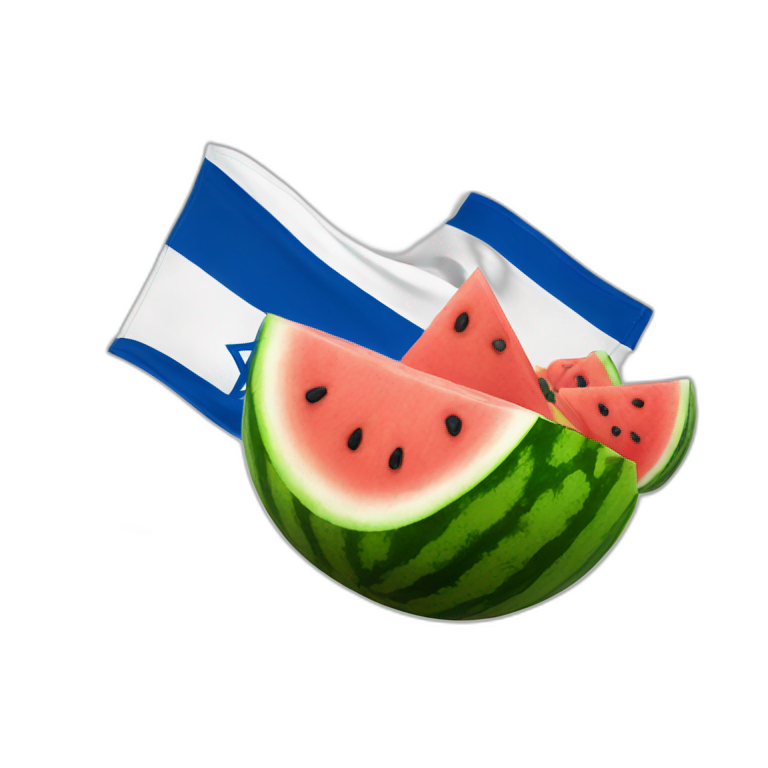israel flag and watermelon emoji