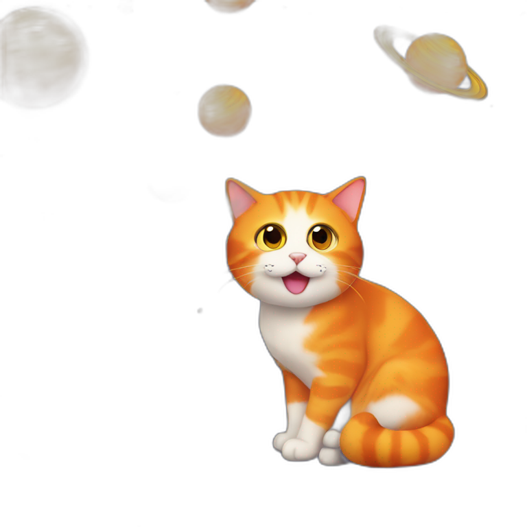 space orange cat emoji