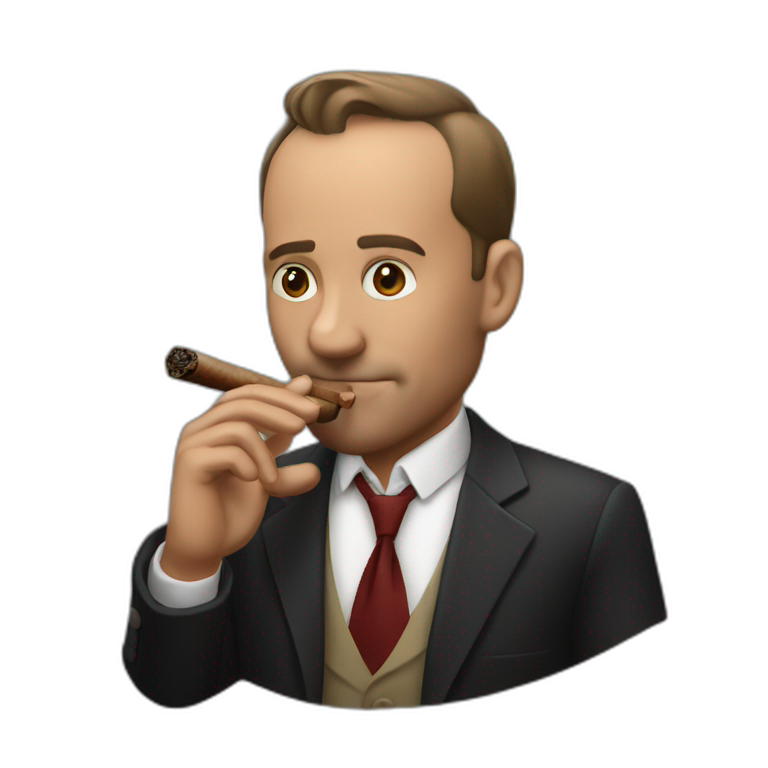 Andrew Tate smoking a cigar emoji