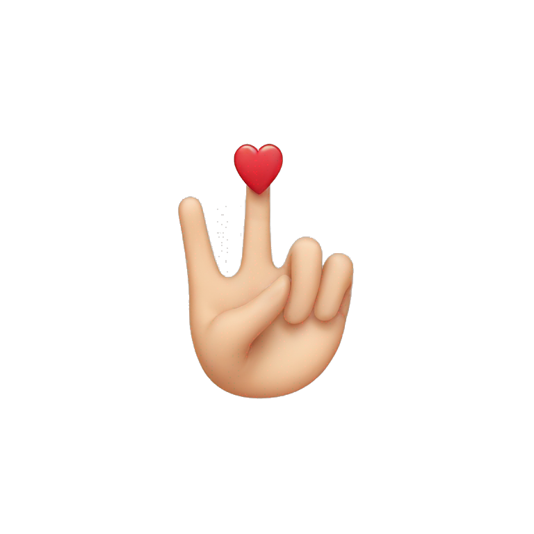 Fingers heart emoji