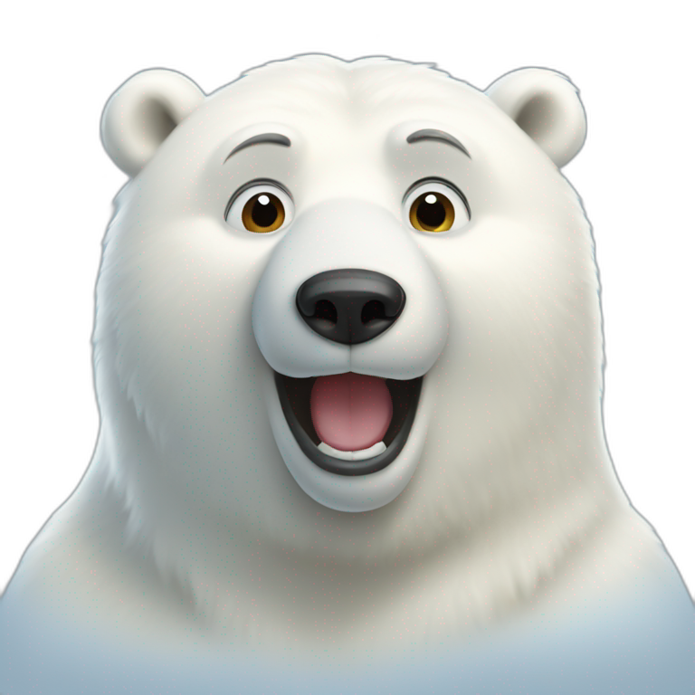 happy polar bear emoji