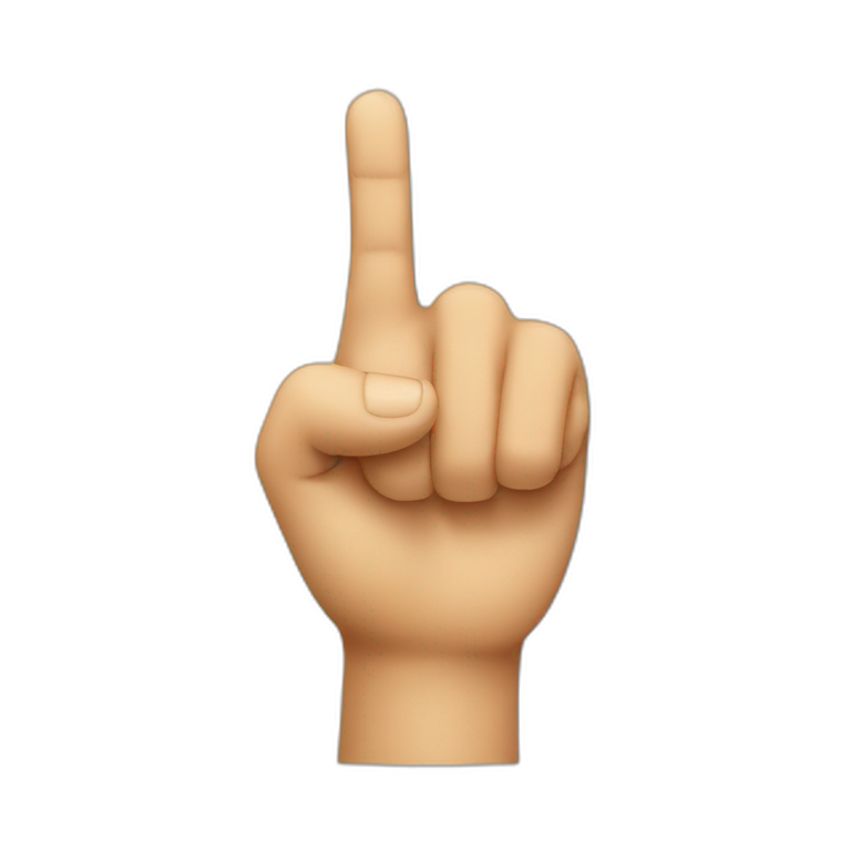 hand with 1 finger up emoji