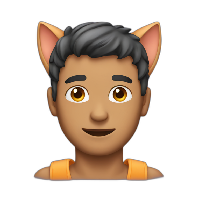 Man with cat ears emoji