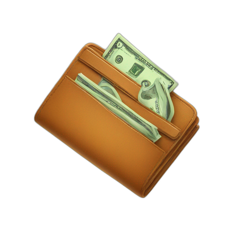 wallet with money emoji