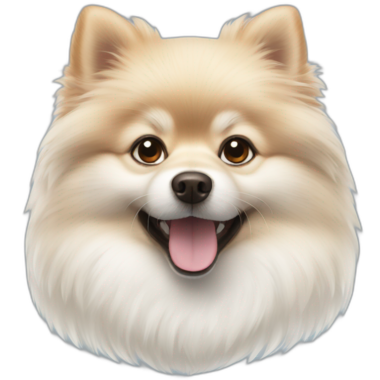 White Pomeranian spitz emoji