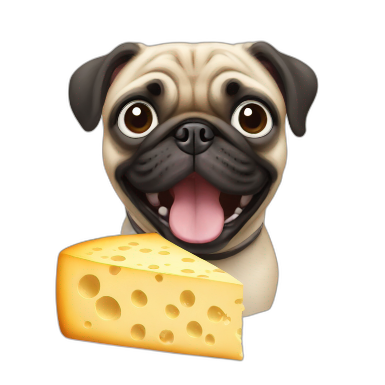 pug cheese mouse emoji