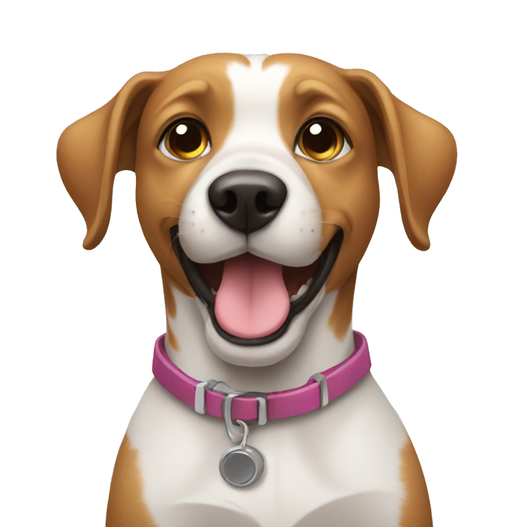 Dog with mobile  emoji
