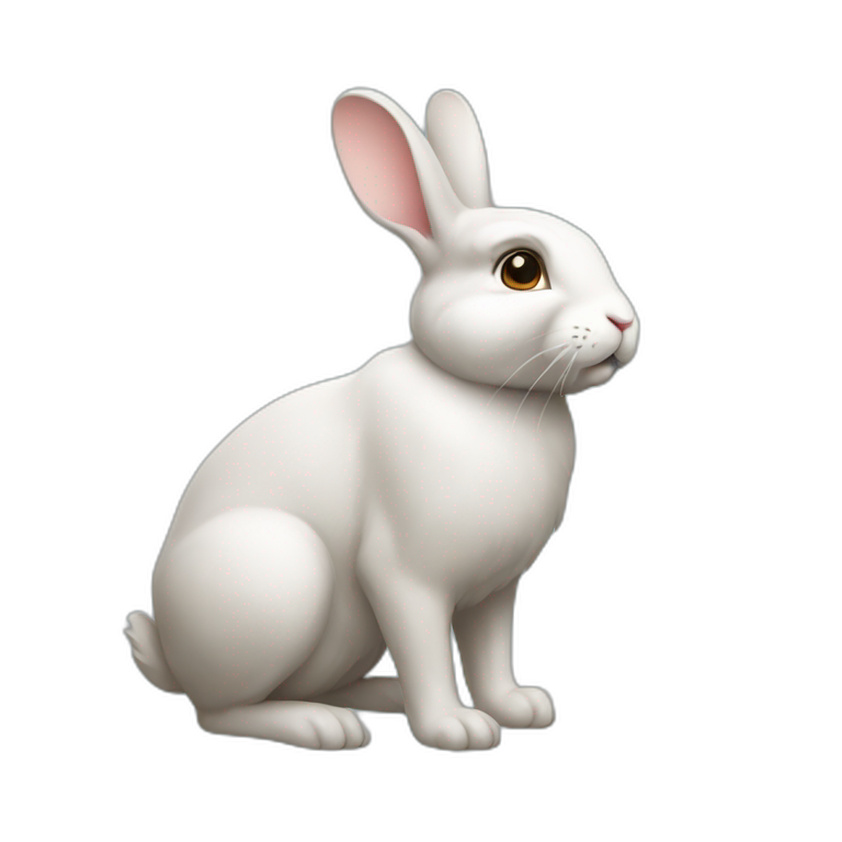3/4 standing rabbit emoji