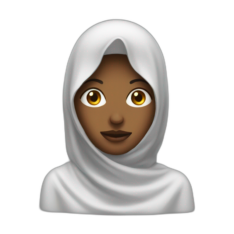 veiled woman who hesitates emoji