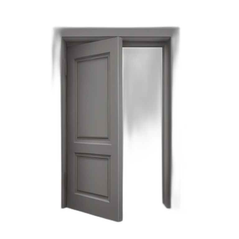 open door wood gray style perpective emoji