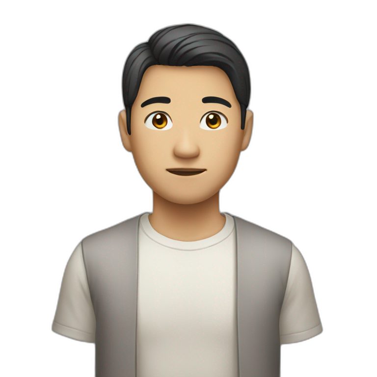 Half white half asian male emoji