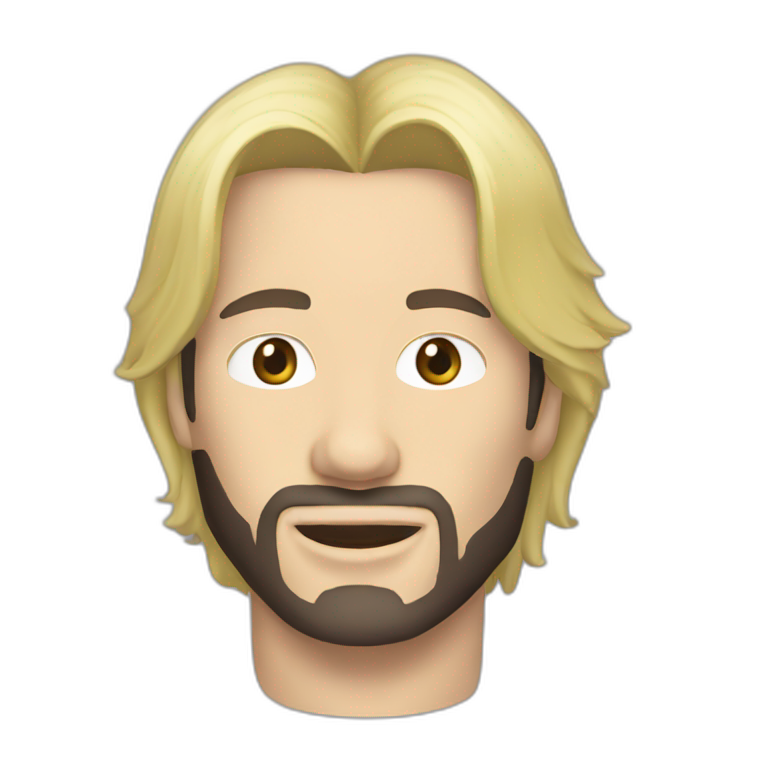Young Keanu Reeves with blonde hair emoji