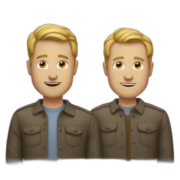 two white mans friends emoji