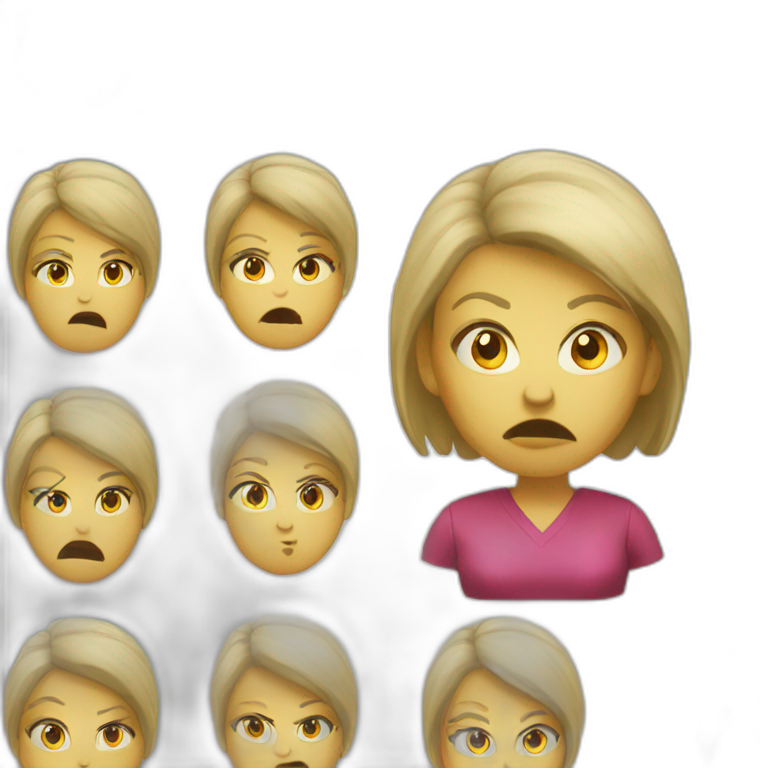 my wife with angry face emoji