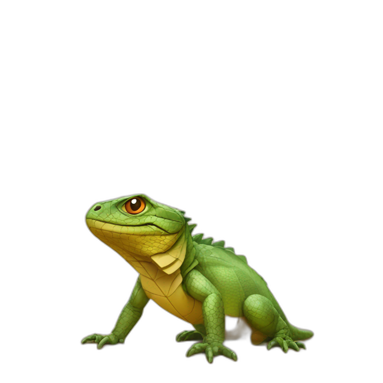 Reptile in front of a pyramid  emoji