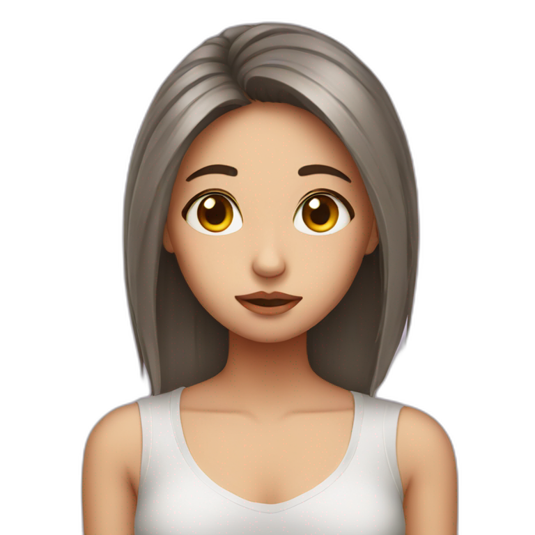 cute girl who has an headache emoji