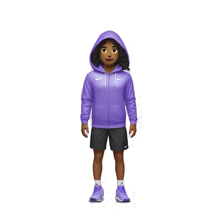 Una persona vestida de Nike emoji