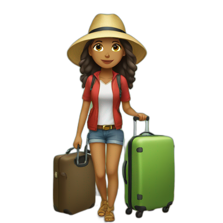 colombian girl traveller emoji