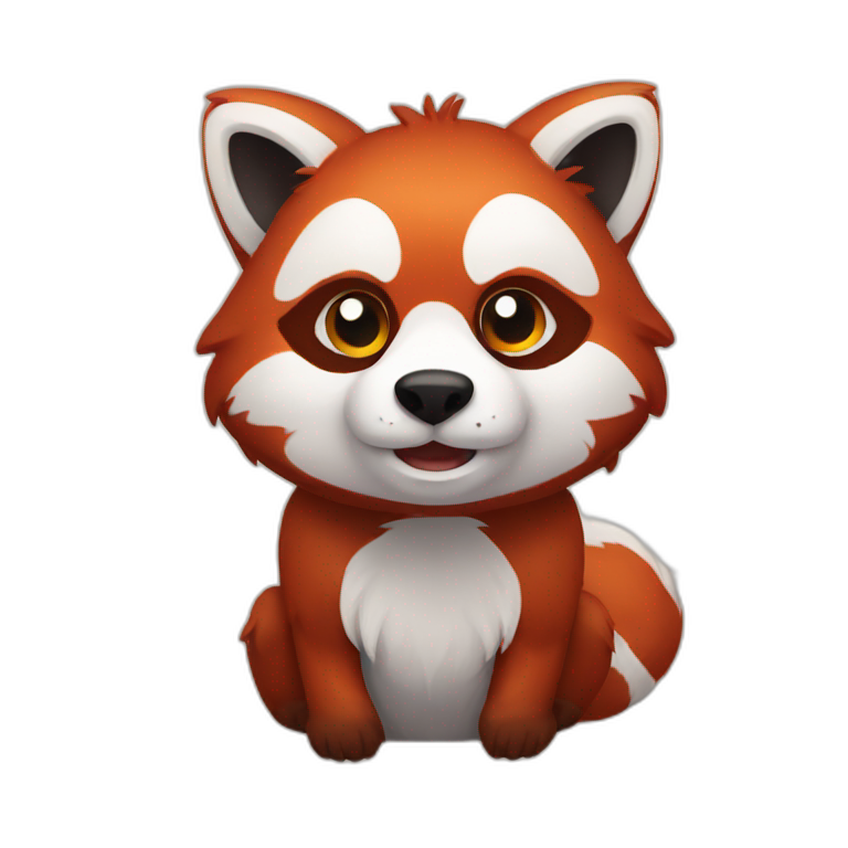 red panda wolf emoji