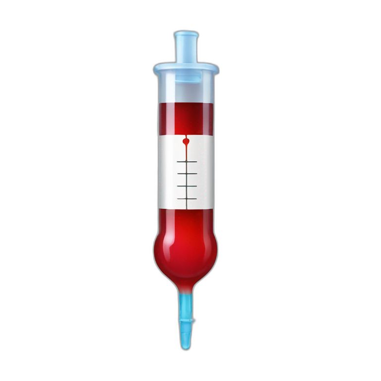 syringe with red liquid emoji