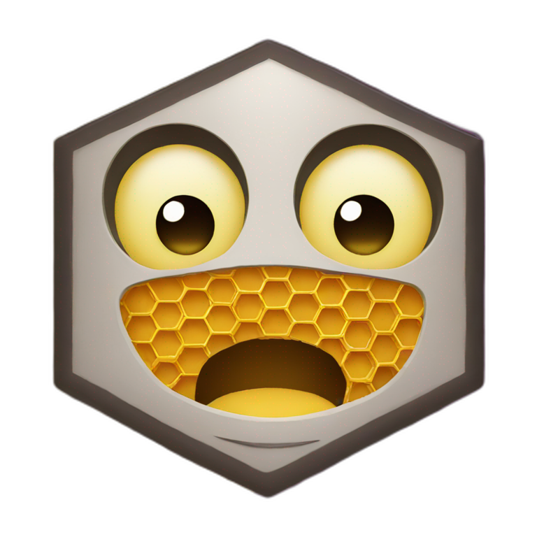 A Honeycomb With A Mouth emoji