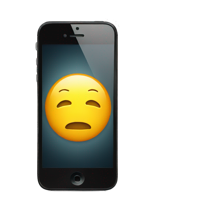 iPhone with flash emoji