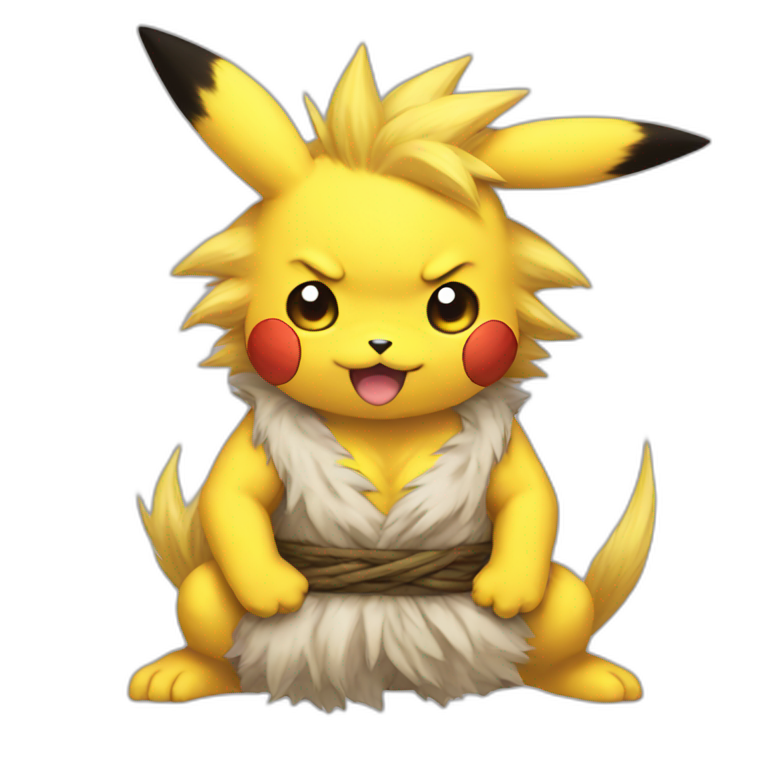 Pikachu fusion goku emoji