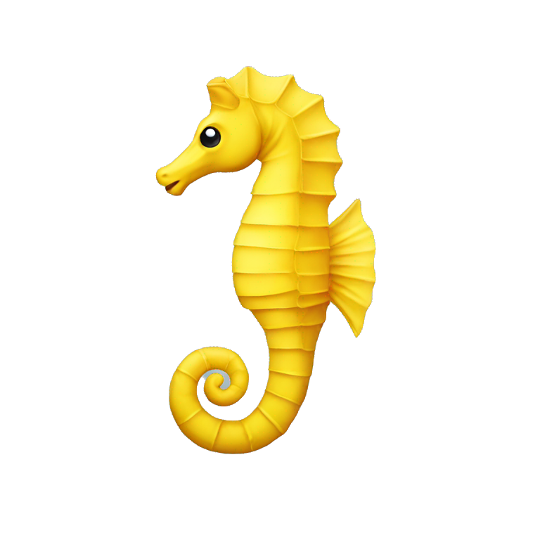 Yellow sea horse emoji