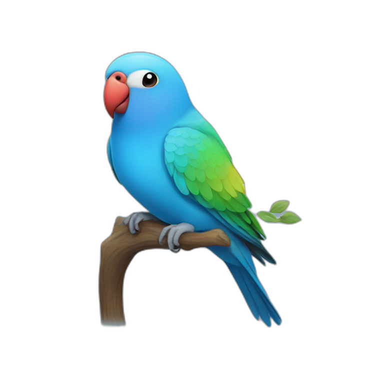 Blue lovebird emoji