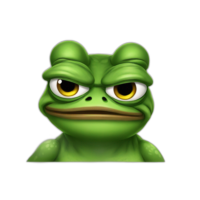 pepe frog with glass angry emoji