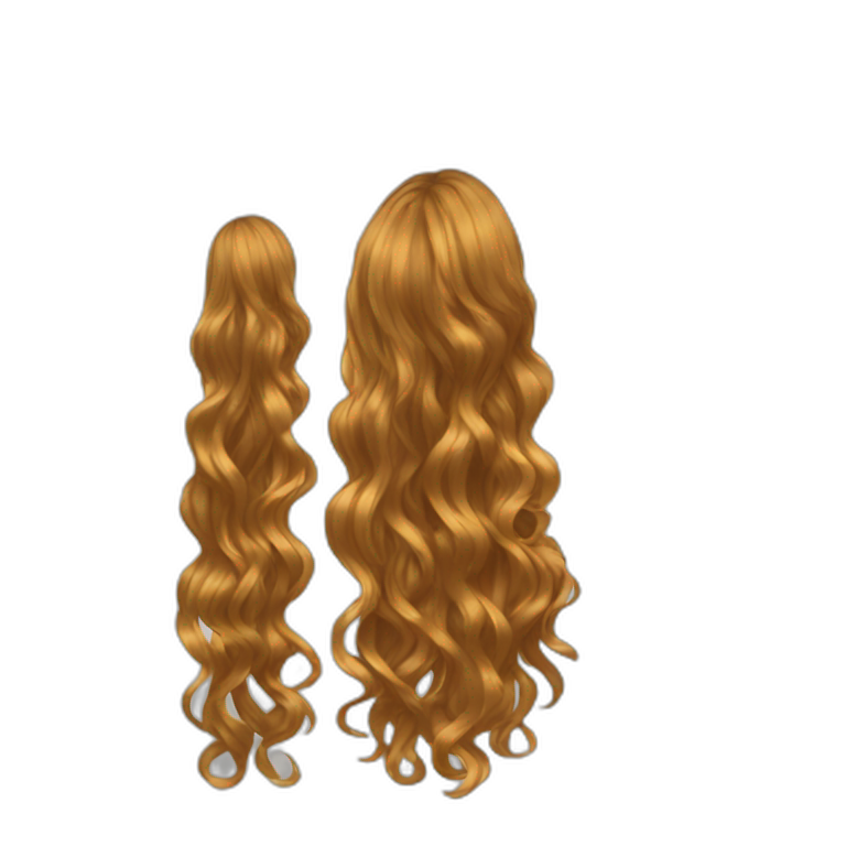 A girl with long weavy hair emoji