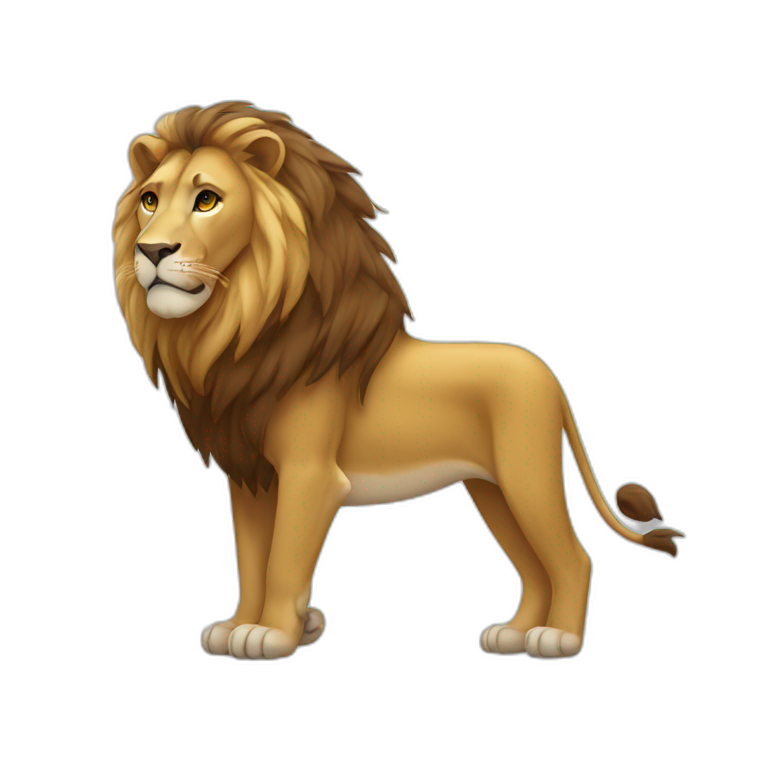 Thin lion emoji