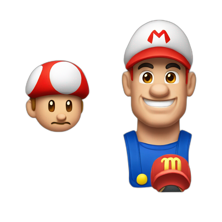 john cena with super mario cap emoji