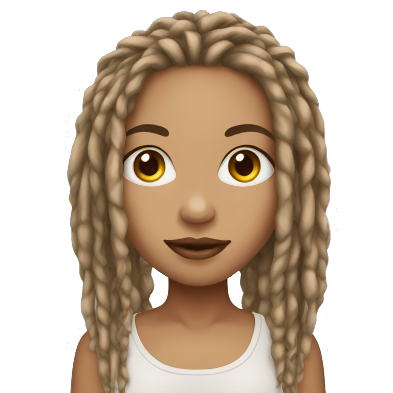 Light skin woman mini dreadlock emoji