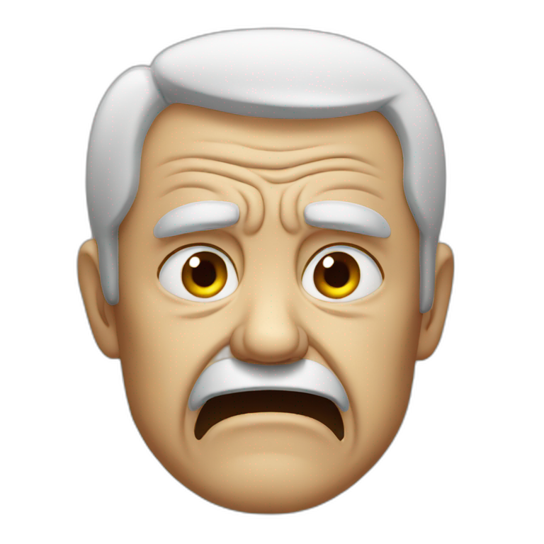 angry old man crying emoji